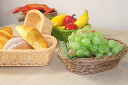 washable microwaveable polyrattan baskets